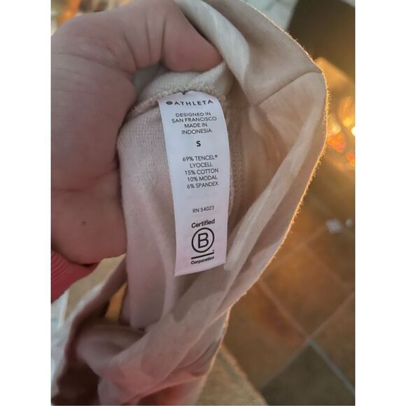 Athleta studio to street printed sweatshirt camo lux oatmeal size S - Picture 5 of 6